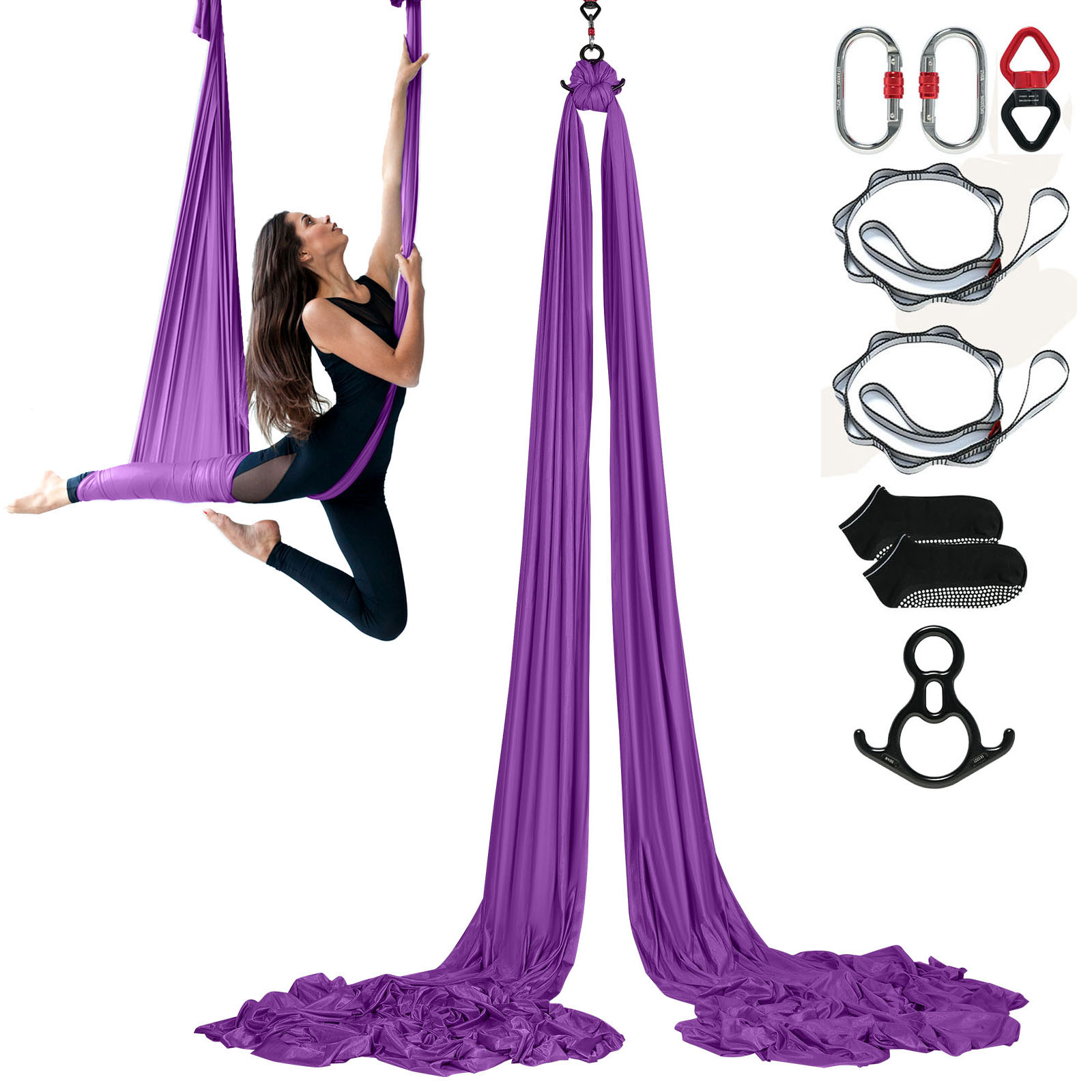 Aerial Silk Hammock - أرجوحة يوغا هوائية بطول 8.7/11 ياردة