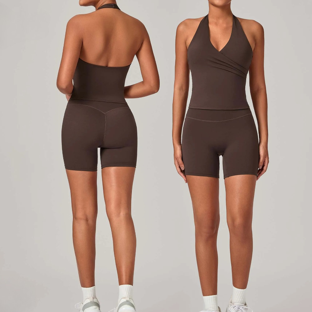 Pilates Yoga Gear - طقم رياضي نسائي من قطعتين للجيم