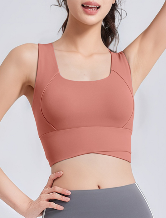 Pilates Yoga Wrap Top - حمالة صدر رياضية نسائية عالية الخصر