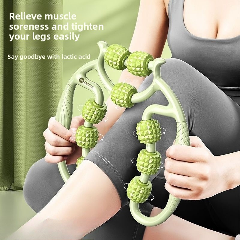 Pilates Yoga Gear - 9 عجلات مدلك الساق دائرية الفخذ