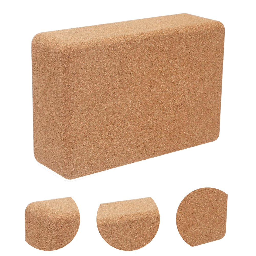 Yoga Block Cork - قطعة واحدة من قوالب اليوغا المصنوعة
