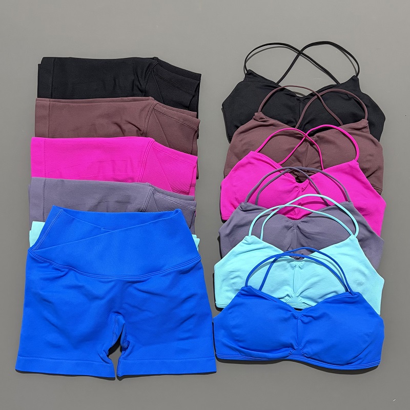 Pilates Yoga Gear - 2 قطعة رؤية الصالة الرياضية مجموعة