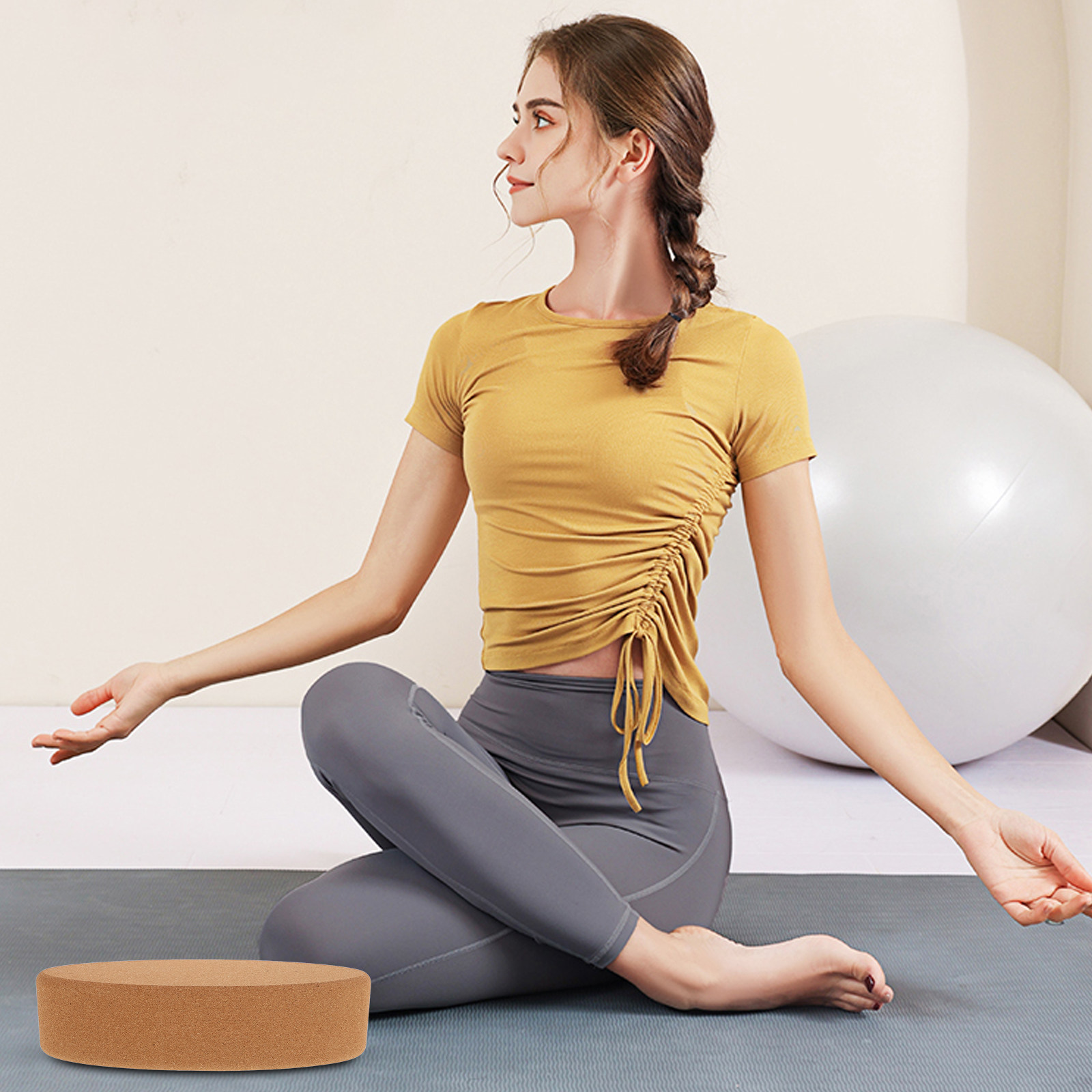 قالب يوغا بيضاوي من الفلين عال - مراجعة Yoga Block Cork وسعره