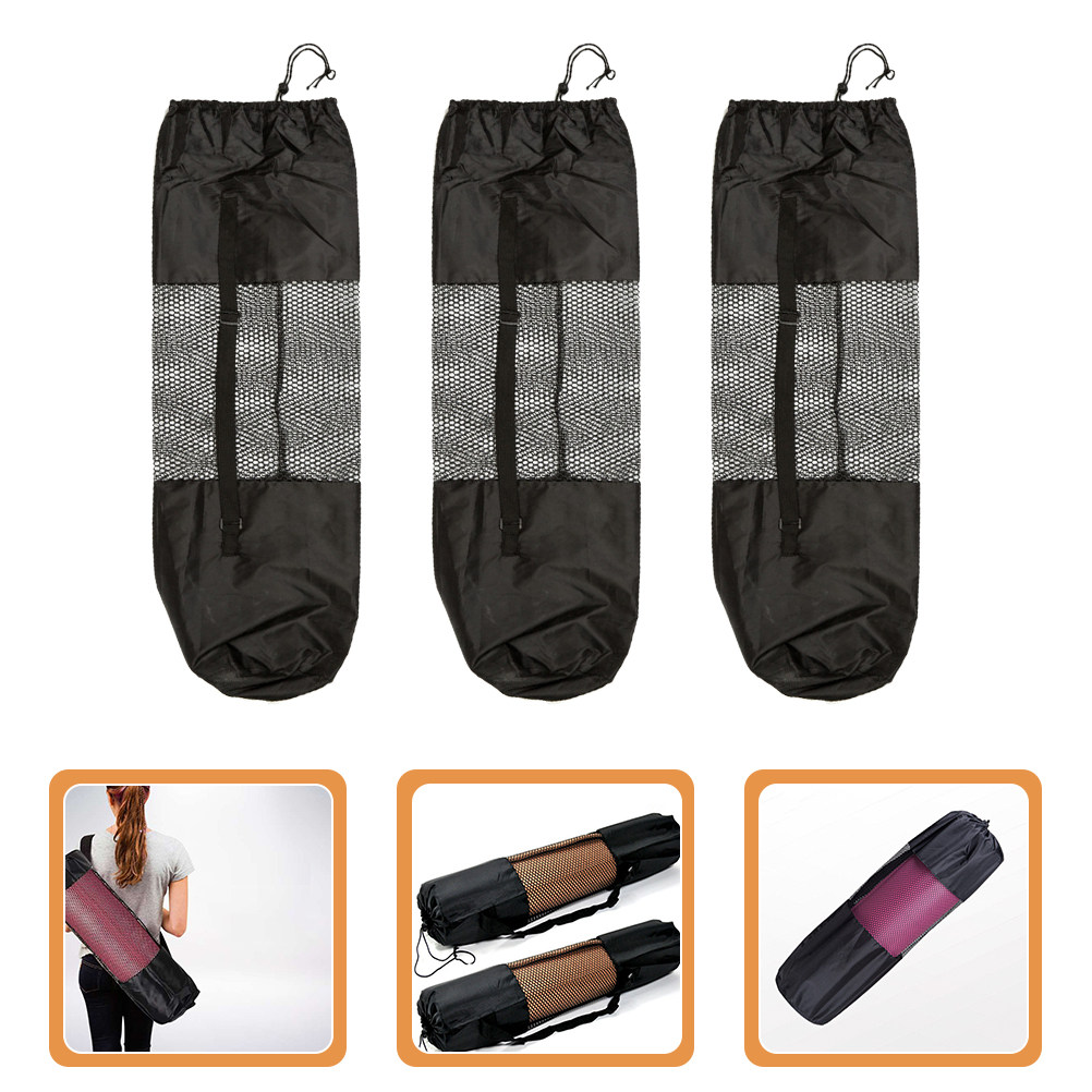 3 قطع من حقائب اليوغا الشبكية  - مراجعة Yoga Mat Bag Carrier وسعره