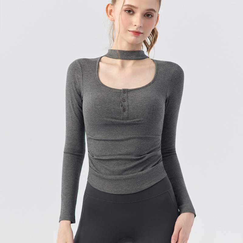 قميص يوجا نسائي برقبة ملفوفة،  - مراجعة Pilates Yoga Wrap Top وسعره
