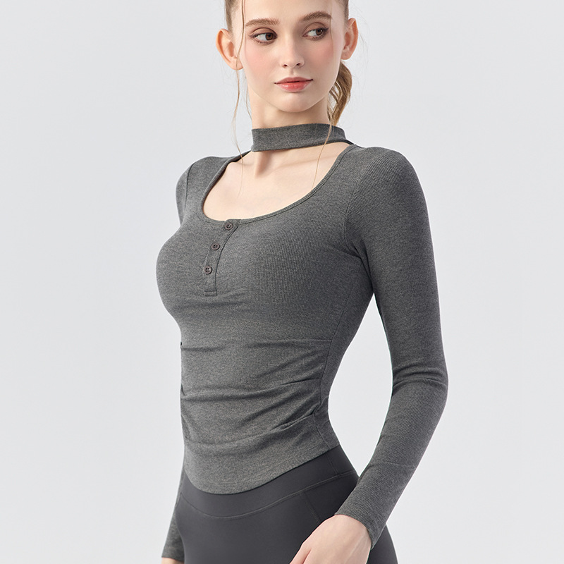 قميص يوجا نسائي برقبة ملفوفة،  - مراجعة Pilates Yoga Wrap Top وسعره