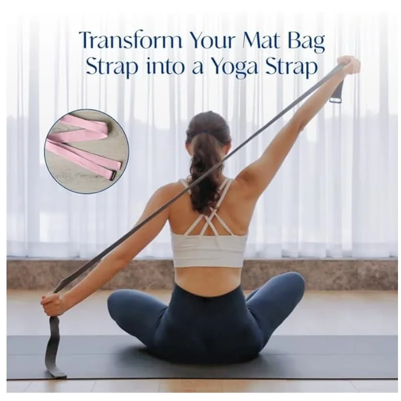 حقيبة بساط اليوجا مع جيب لزجاج - مراجعة Yoga Mat Bag Carrier وسعره