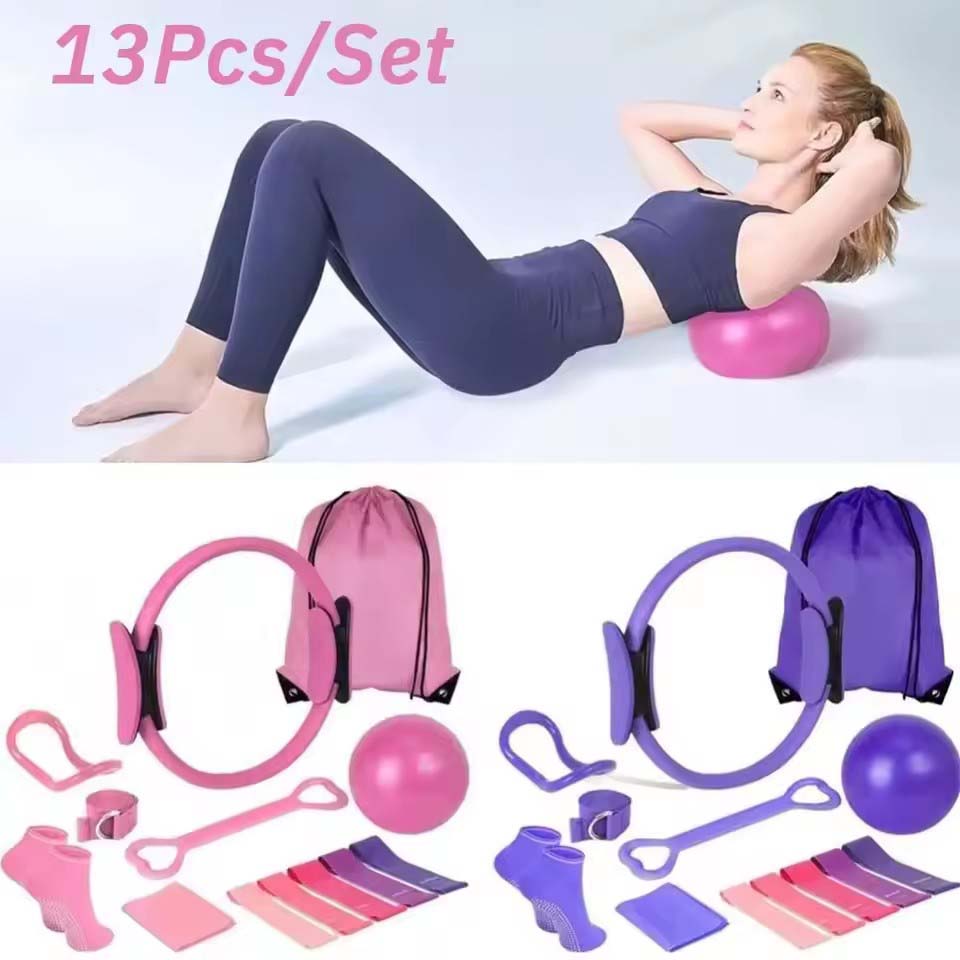 مجموعة من 13 قطعة لتمارين اليو - مراجعة Pilates Yoga For Weight Loss وسعره