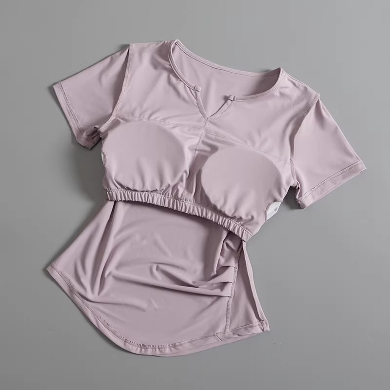 قميص يوجا نسائي مع وسادة للصدر - مراجعة Pilates Yoga Wrap Top وسعره