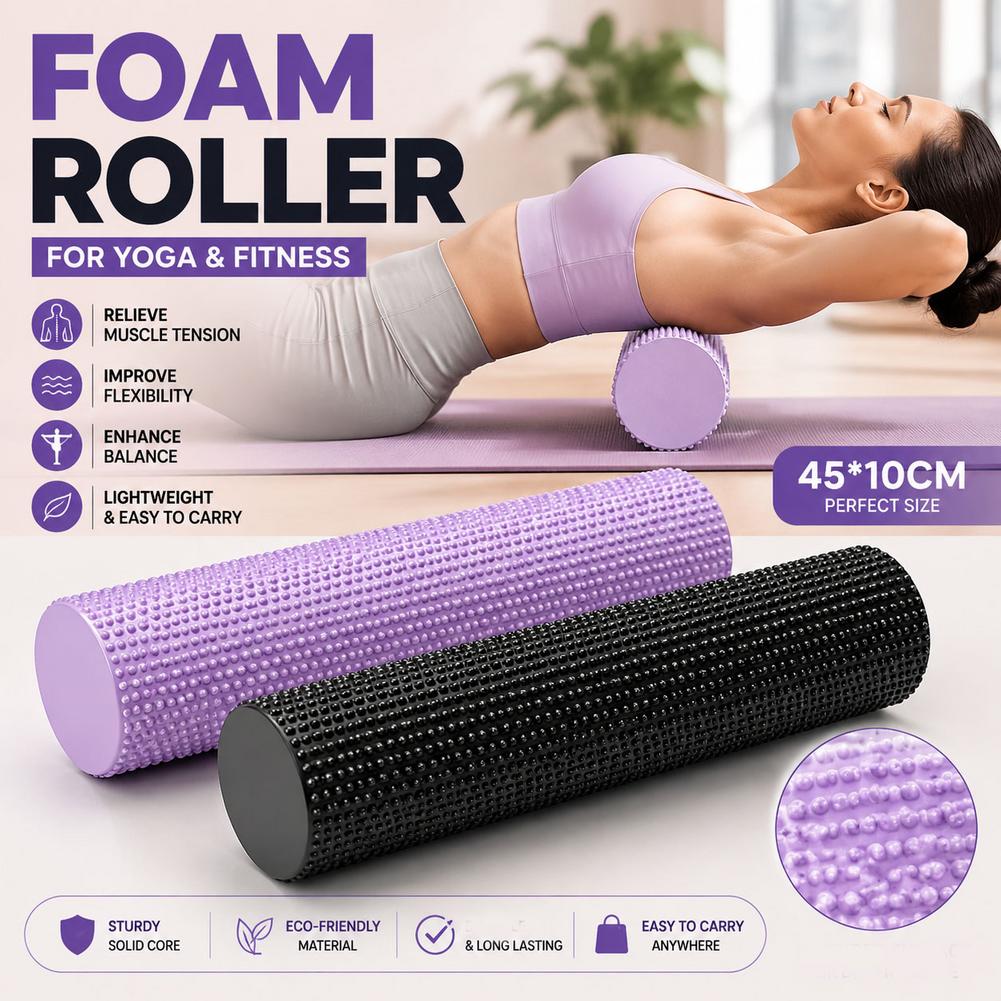 أسطوانة رغوية لليوجا من مادة E - مراجعة Pilates Yoga Roller وسعره