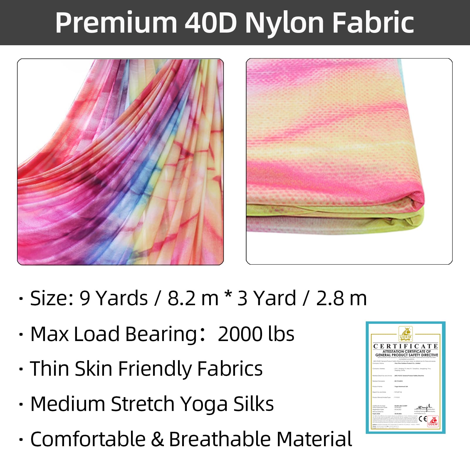 طقم حرير هوائي بطول 9 ياردات،  - مراجعة Aerial Silk Hammock وسعره