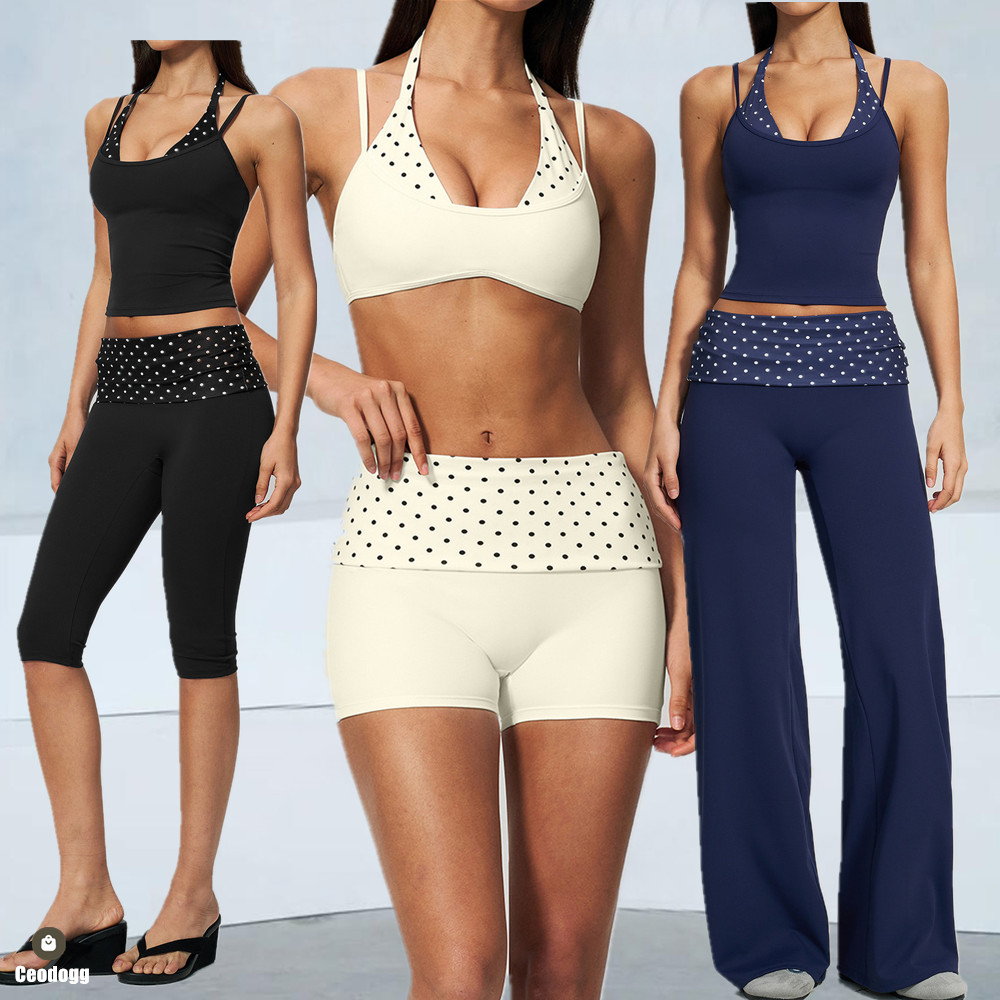 حمالة صدر رياضية نسائية منقطة  - مراجعة Pilates Yoga Wrap Top وسعره