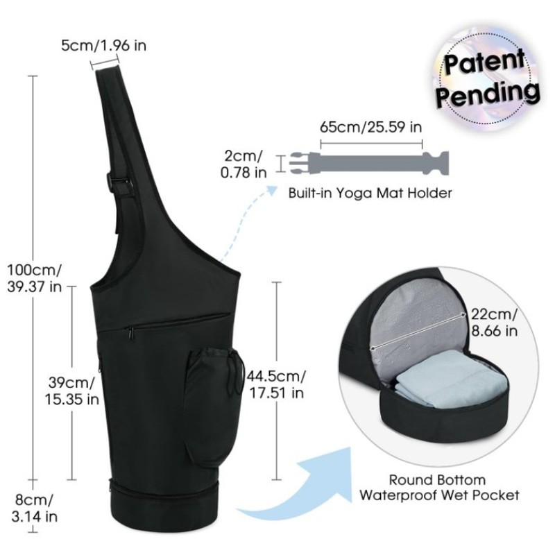 حقيبة حمل بساط اليوغا ذات فتحة - مراجعة Yoga Mat Bag Carrier وسعره