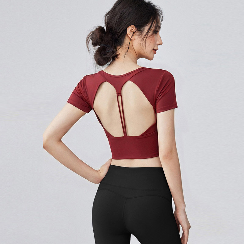 قميص يوجا نسائي للتدريب والليا - مراجعة Pilates Yoga Wrap Top وسعره