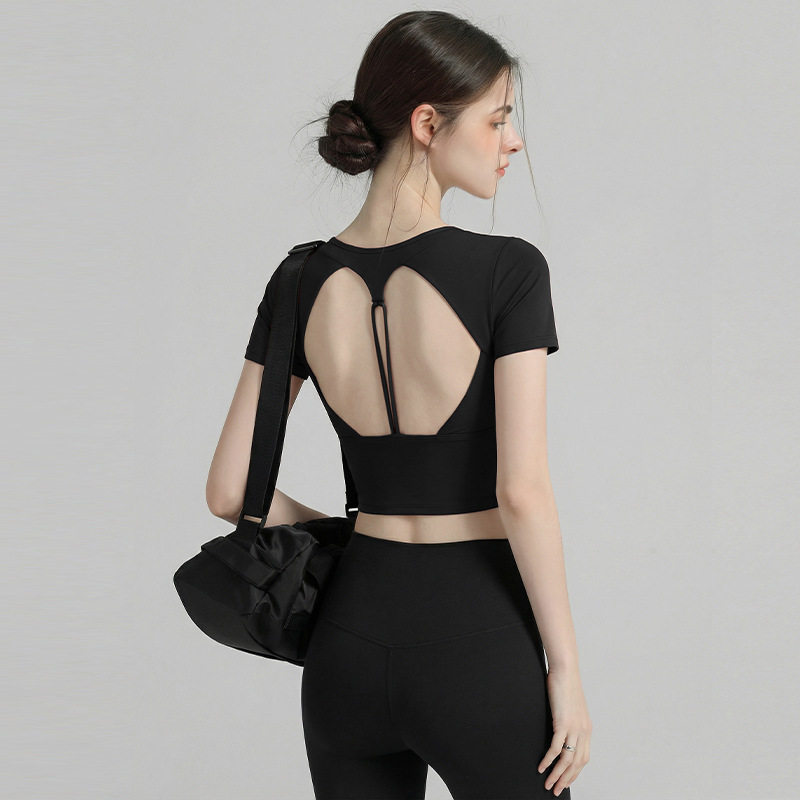 قميص يوجا نسائي للتدريب والليا - مراجعة Pilates Yoga Wrap Top وسعره