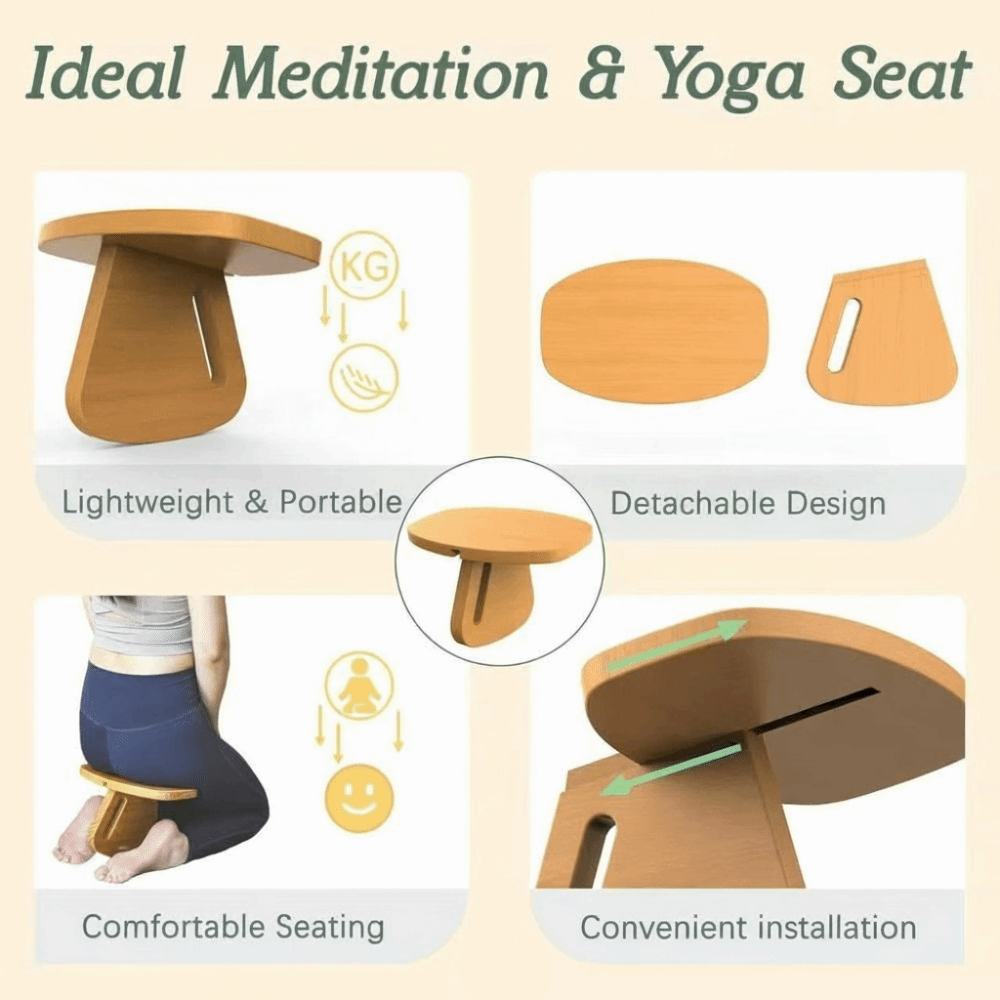 كرسي صلاة خشبي صلب، مقعد يوغا  - مراجعة Pilates Chair Wunda وسعره