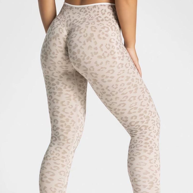 بنطلون رياضي نسائي بنقشة الفهد - مراجعة Pilates Yoga Legging وسعره