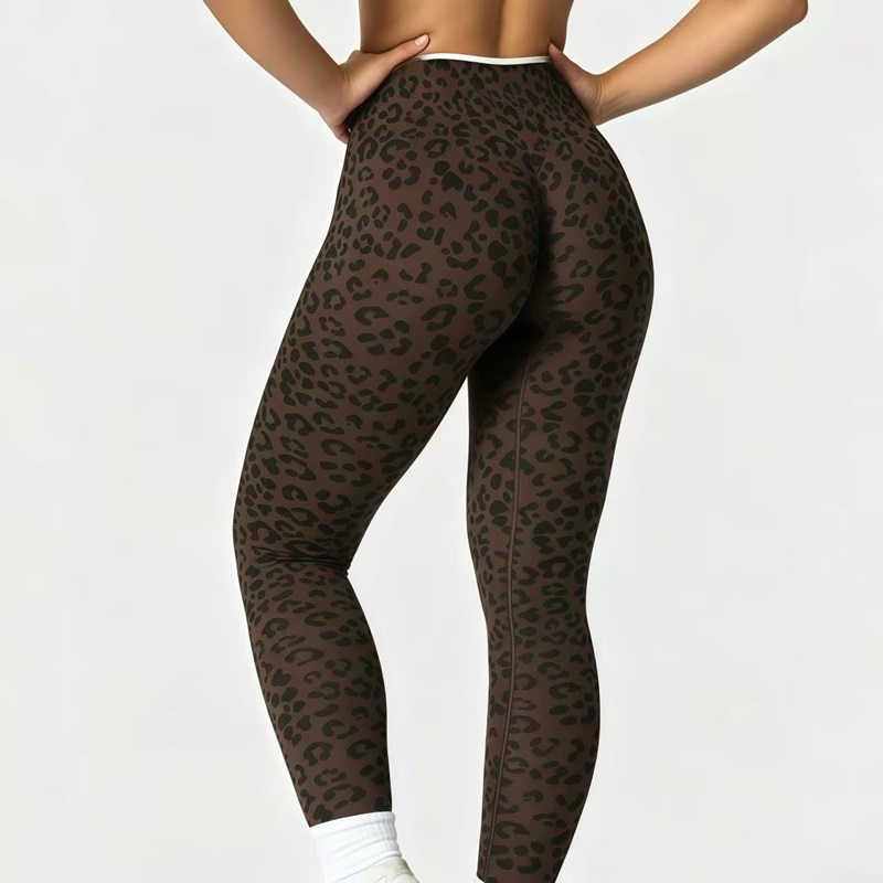 بنطلون رياضي نسائي بنقشة الفهد - مراجعة Pilates Yoga Legging وسعره