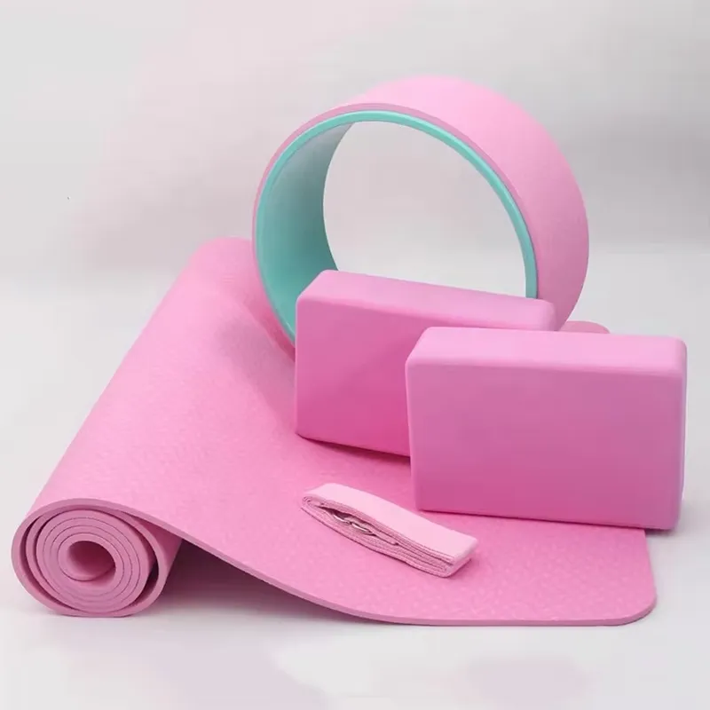 مجموعة حصيرة يوغا من SANFAN مع - مراجعة Yoga Block Cork وسعره