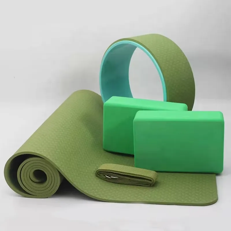 مجموعة حصيرة يوغا من SANFAN مع - مراجعة Yoga Block Cork وسعره